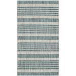 Tapis Wilshire Fibres synthétiques - Cachemire / Bleu pétrole - 60 x 109 cm