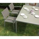 Tisch Candil Aluminium/Glas - Grau