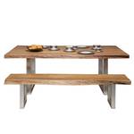 Eettafel Nature Line gewaxt massief acaciahout, metaal