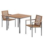 Tischgruppe Teak Line Vari IV (3-teilig) Teakholz/Edelstahl