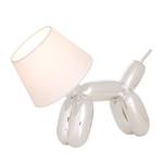 Tafellamp Doggy zilverkleurig/wit - 1 lichtbron