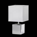 Tafellamp Joliet keramiek/zilverkleurig textiel 1 lichtbron