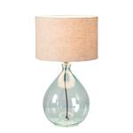 Lampe Loster Verre / Coton - Marron clair - 1 ampoule - Marron clair