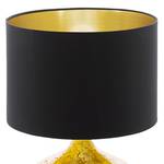 Tafellamp Manalba mixweefsel/staal - 1 lichtbron - Zwart/goudkleurig - Hoogte: 47 cm