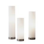 Tafellamp Mini Tube glas/metaal - 3 lichtbronnen - Chroomkleurig/wit