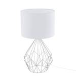 Lampe Pedregal Tissu / Acier - 1 ampoule - Blanc / Chrome