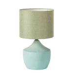 Lampe Tulla Coton / Béton - 1 ampoule - Vert clair