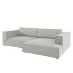 Ecksofa Big Cube Style Webstoff Stoff TBO: 39 powder grey - Longchair davorstehend rechts