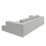 Ecksofa Big Cube Style Webstoff Stoff TBO: 39 powder grey - Longchair davorstehend rechts