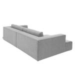 Hoekbank Big Cube Style geweven stof - Stof TBO: 29 moody grey - Longchair vooraanzicht links