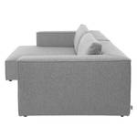 Hoekbank Big Cube Style geweven stof - Stof TBO: 29 moody grey - Longchair vooraanzicht links