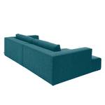 Ecksofa Big Cube Style Webstoff Stoff TBO: 3 petrol green - Longchair davorstehend links