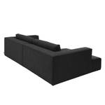 Ecksofa Big Cube Style Webstoff Stoff TBO: 9 anthrazite - Longchair davorstehend links