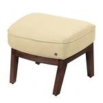 Ohrensessel Cozy Webstoff (mit Hocker) Hellbeige