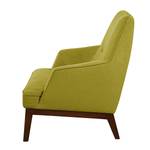 Fauteuil Cozy geweven stof - Pistache groen - Zonder hocker