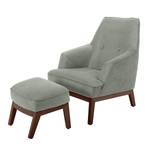 Fauteuil Cozy geweven stof - Ganiet - Met hocker