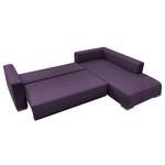 Ecksofa Heaven Casual XL Webstoff Violett - Longchair davorstehend rechts - Schlaffunktion - Bettkasten