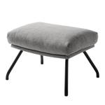 Pouf repose-pieds Hepburn II Tissu - Tissu Milan : Gris clair - Noir