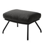 Pouf repose-pieds Hepburn II Tissu - Tissu Milan : Anthracite - Noir