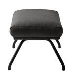 Pouf repose-pieds Hepburn II Tissu - Tissu Milan : Anthracite - Noir