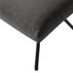 Pouf repose-pieds Hepburn II Tissu - Tissu Milan : Anthracite - Noir