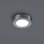 LED-plafondlamp Brixham plexiglas/aluminium - 1 lichtbron - Aluminiumkleurig/wit - Diameter lampenkap: 12 cm