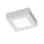 Plafonnier LED Zeus Plexiglas / Aluminium - 1 ampoule - Blanc gris / Blanc - Largeur : 12 cm