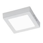 Plafonnier LED Zeus Plexiglas / Aluminium - 1 ampoule - Blanc gris / Blanc - Largeur : 17 cm