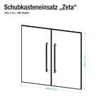 Türenpaar Zeta (71 cm hoch) Weiß