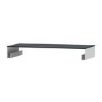 TV-Aufsatz Z-FGA Aluminium / Glas Schwarz - Breite: 82 cm