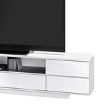 Tv-meubel Amieka Hoogglans wit/zwart - Breedte: 200 cm