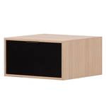 Tv-meubel Danilo Eikenhouten look/zwart - Breedte: 40 cm