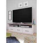 Meuble TV Luca Pin - Blanc / Truffe