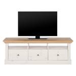 Tv-lowboard Lyngby massief grenenhout - Wit grenenhout / Grenenhout