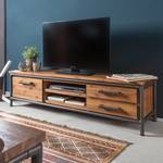 Tv-meubel Atelier I deels massief acaciahout - lavasteenkleurig