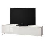 Meuble TV Cleo I Blanc / Sable Pieds en chrome