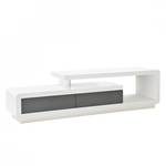 Meuble TV Hendon I Blanc brillant / Anthracite