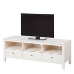 Meuble TV Karelien II Pin massif - Blanc