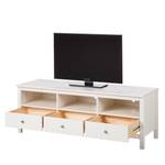 Meuble TV Karelien II Pin massif - Blanc