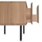 Tv-meubel Kinna deels massief eikenhout/staal - eikenhout/antracietkleurig