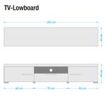 Tv-lowboard Liminka II hoogglans wit/wit