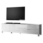 Meuble TV Margherita II Blanc brillant - Largeur : 210 cm