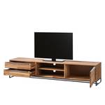 Tv-meubel Valenje II massief eikenhout/metaal - eikenhout/zwart