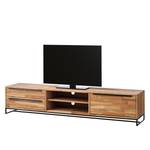 Tv-meubel Valenje II massief eikenhout/metaal - eikenhout/zwart