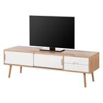 TV-Lowboard Verwood I Weiß - Holzwerkstoff - 160 x 50 x 48 cm