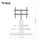 TV-Rack Fillmore (inkl. Beleuchtung) Hochglanz Weiß