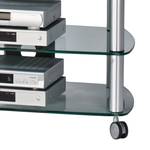 TV-Rack Glenview I Aluminium/Klarglas