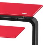 Tv-rek Jared I Zwart/rood glas - Breedte: 110 cm