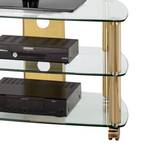 Tv-meubel Ottone I messing/transparant glas