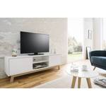 Meuble TV Storberg II Blanc mat / Imitation chêne Sonoma